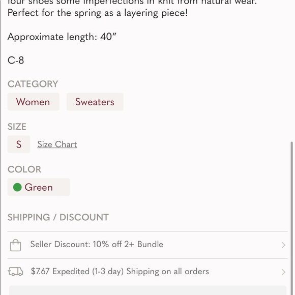 Bundle of two (mint & tiffany) green light weight sweaters - Picture 11 of 12